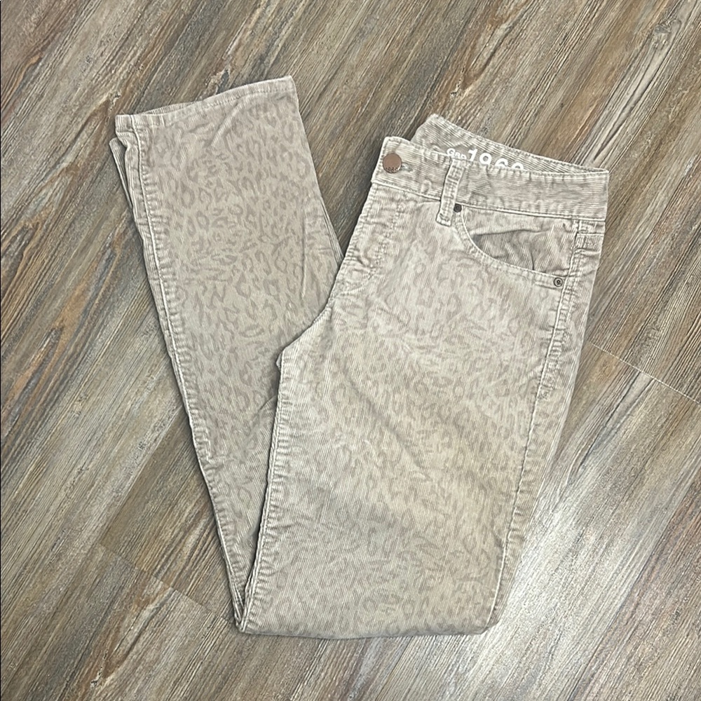 Women's Tan Leopard Print Jeans